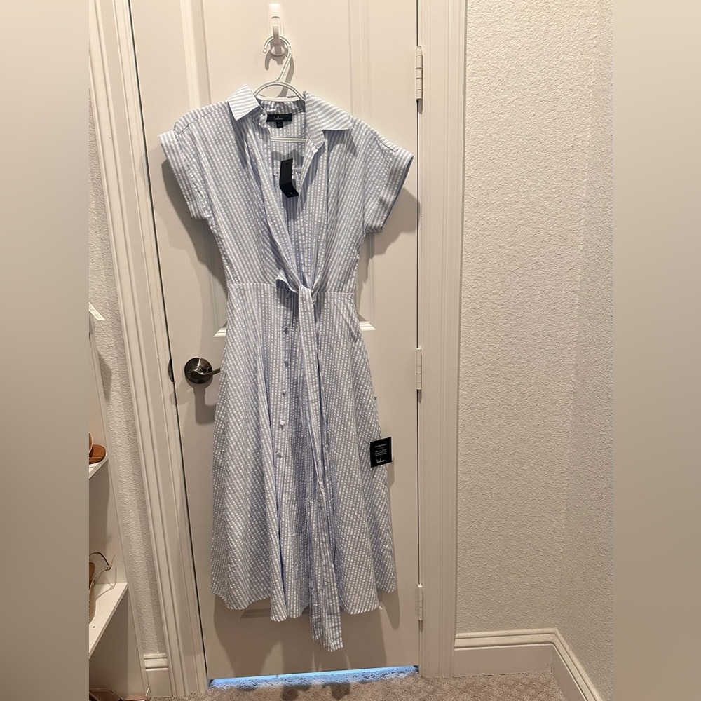 Lulu's Sky Blue and White Striped Dress